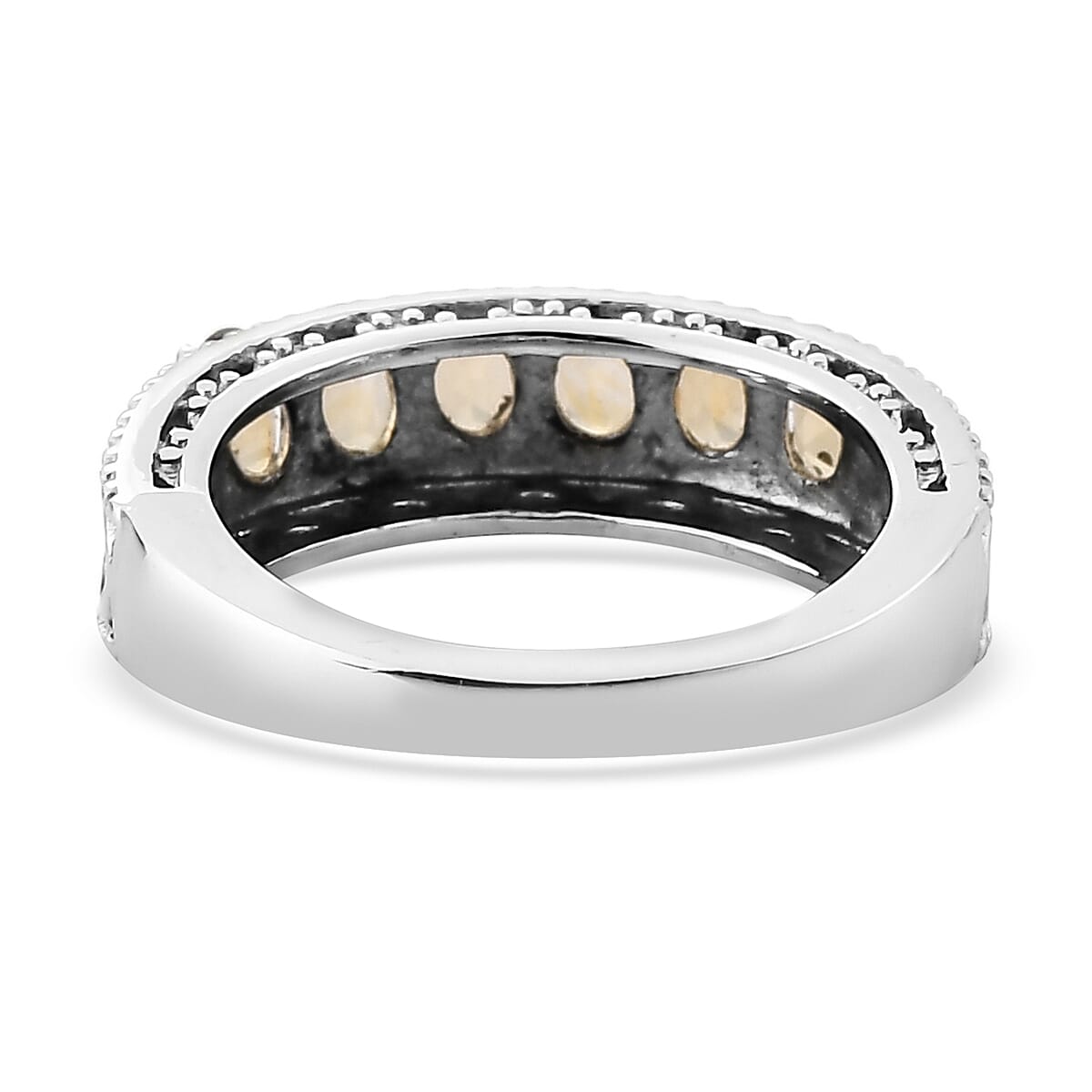 Brazilian Citrine Ring in Stainless Steel (Size 10.0) 1.00 ctw | Tarnish-Free, Waterproof, Sweat Proof Jewelry