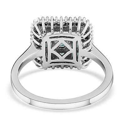 Narsipatnam Alexandrite, Diamond Ring in Platinum Over Sterling Silver (Size 7.0) 1.30 ctw