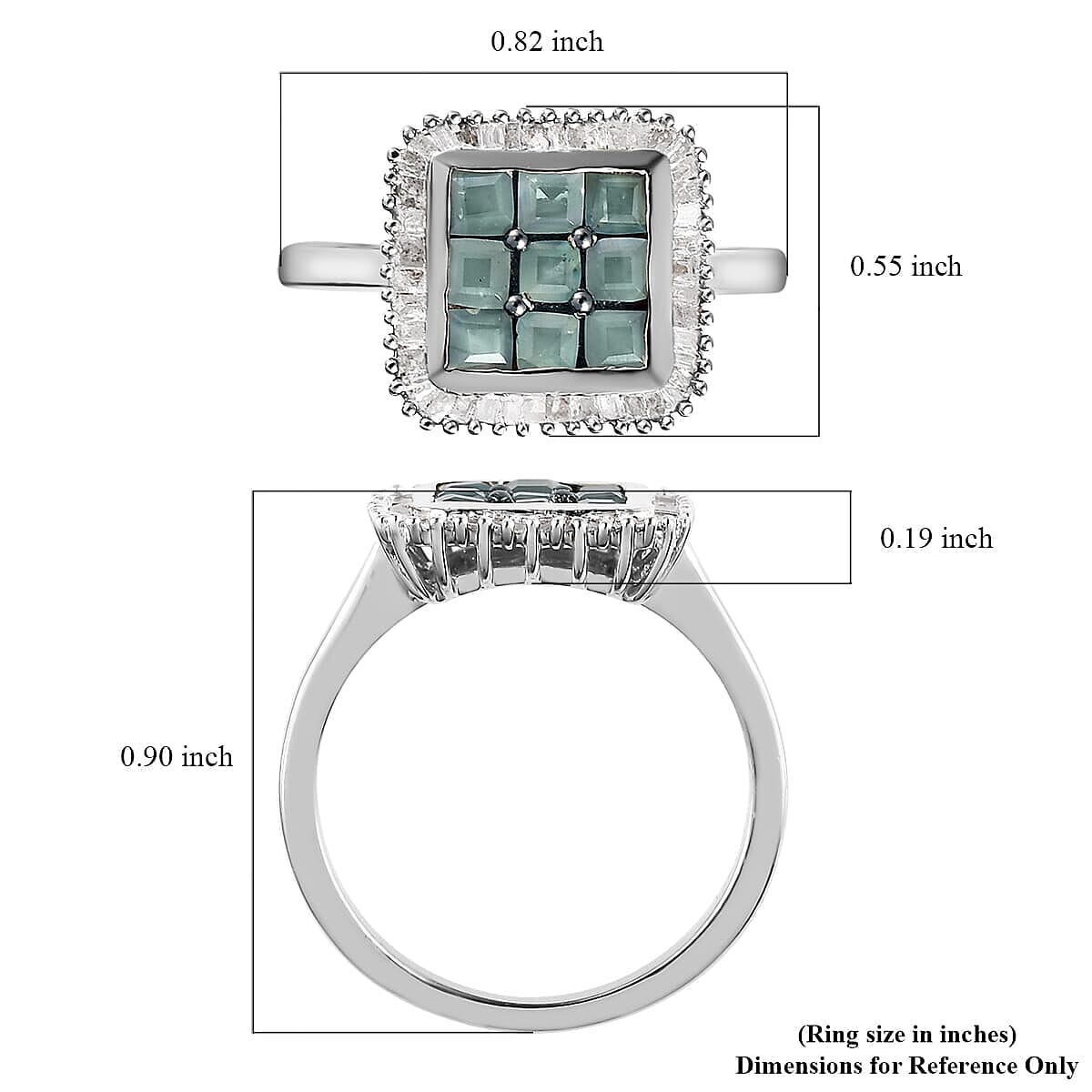 Narsipatnam Alexandrite, Diamond Ring in Platinum Over Sterling Silver (Size 7.0) 1.30 ctw
