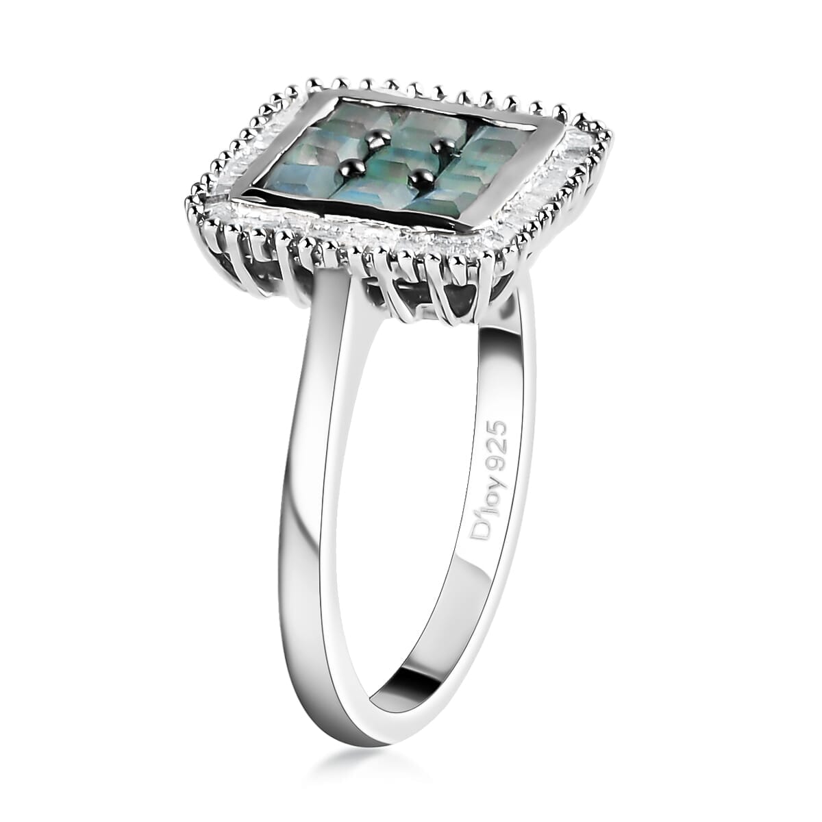 Narsipatnam Alexandrite and Diamond 1.30 ctw Ring in Platinum Over Sterling Silver (Size  9.0) image number 3