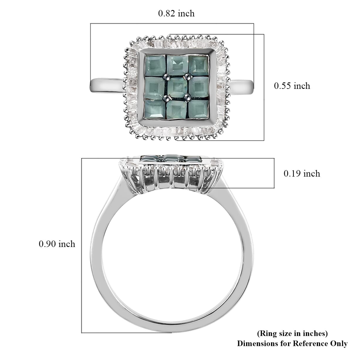 Narsipatnam Alexandrite and Diamond 1.30 ctw Ring in Platinum Over Sterling Silver (Size  9.0) image number 5