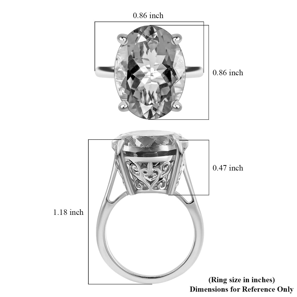 Doorbuster Montezuma Prasiolite Solitaire Ring in Platinum Over Sterling Silver 15.00 ctw image number 7