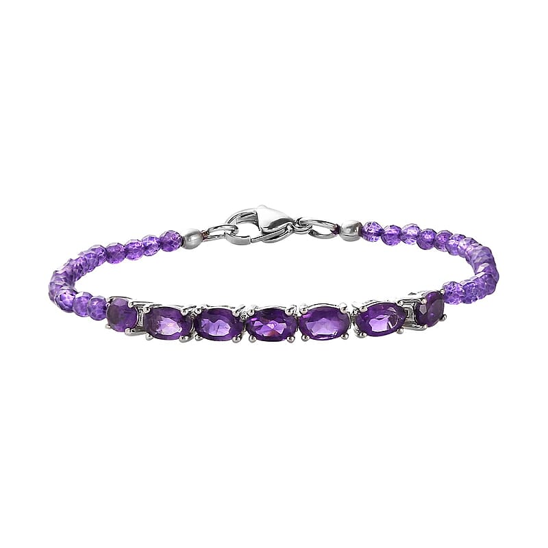 Karis Amethyst Bracelet in Platinum Bond (6.50 In) 11.50 ctw