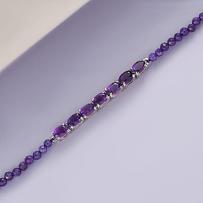 Karis Amethyst Bracelet in Platinum Bond (6.50 In) 11.50 ctw