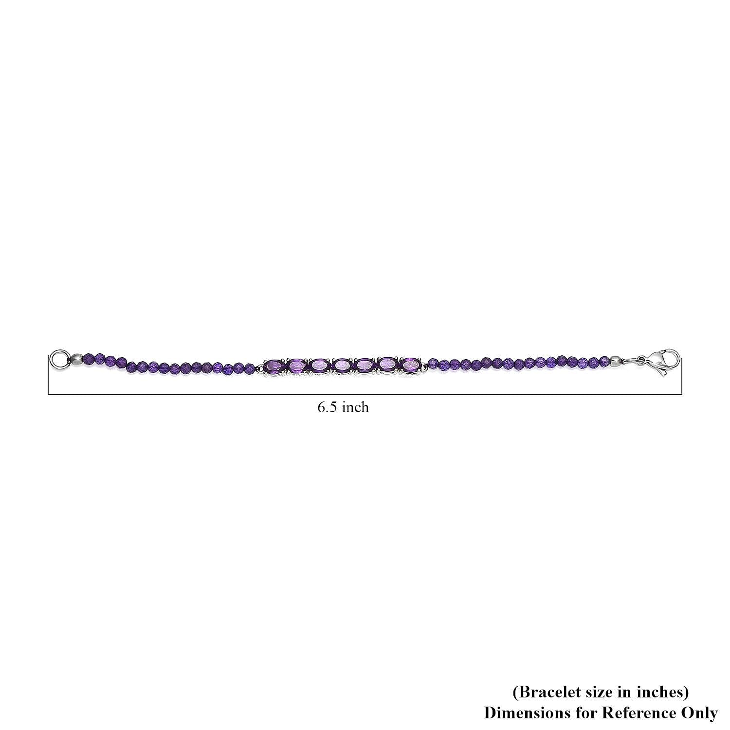 Karis Amethyst Bracelet in Platinum Bond (6.50 In) 11.50 ctw