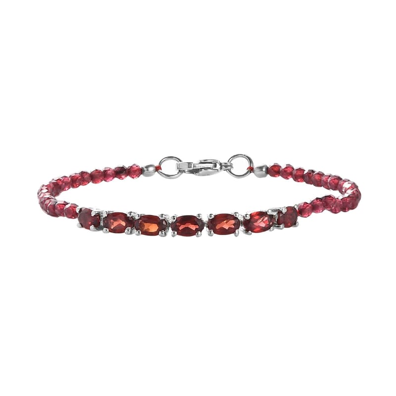 Karis Mozambique Garnet Bracelet in Platinum Bond (7.25 In) 16.65 ctw