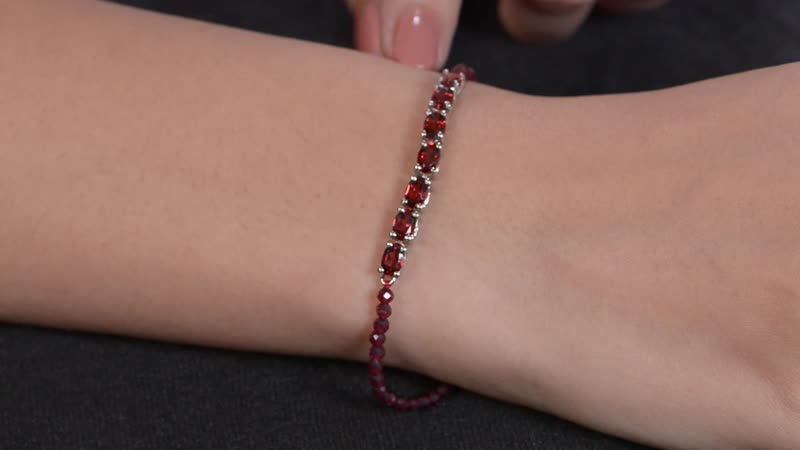 KARIS Amethyst Bracelet in Platinum Bond (6.50 In) 11.50 ctw