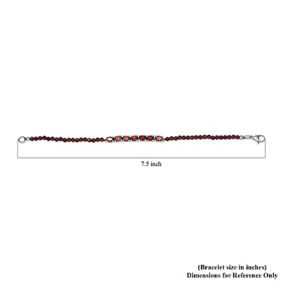 Karis Mozambique Garnet Bracelet in Platinum Bond (7.25 In) 16.65 ctw