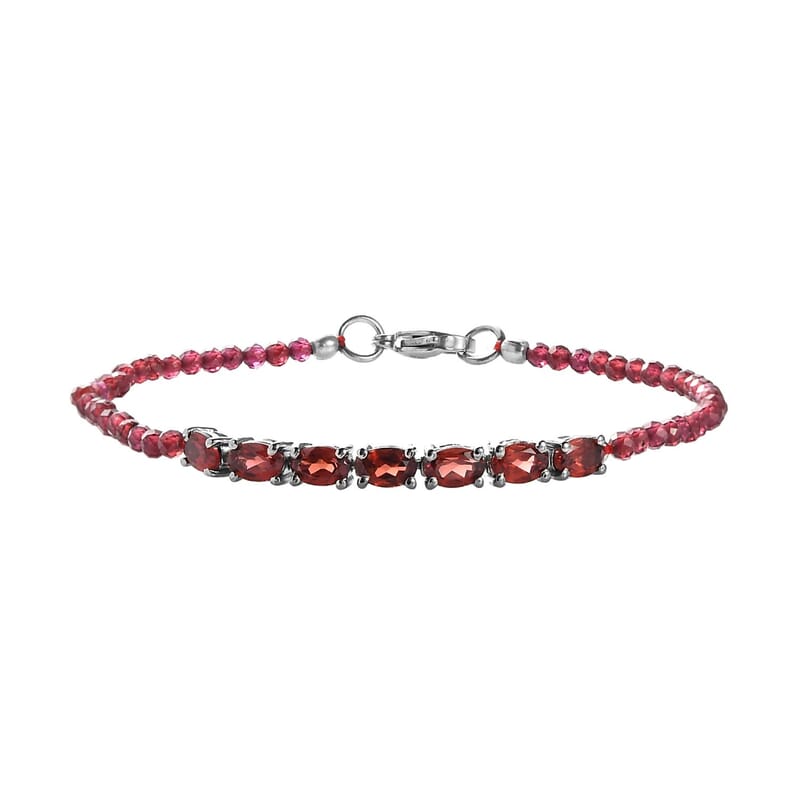 Karis Mozambique Garnet Bracelet in Platinum Bond (8.00 In) 16.65 ctw