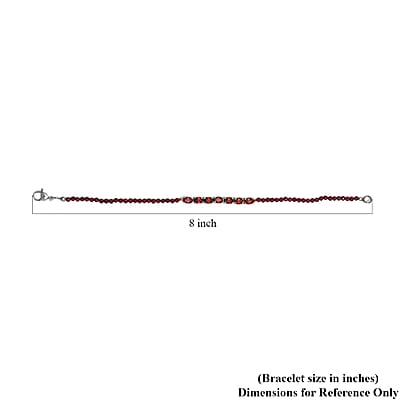 Karis Mozambique Garnet Bracelet in Platinum Bond (8.00 In) 16.65 ctw