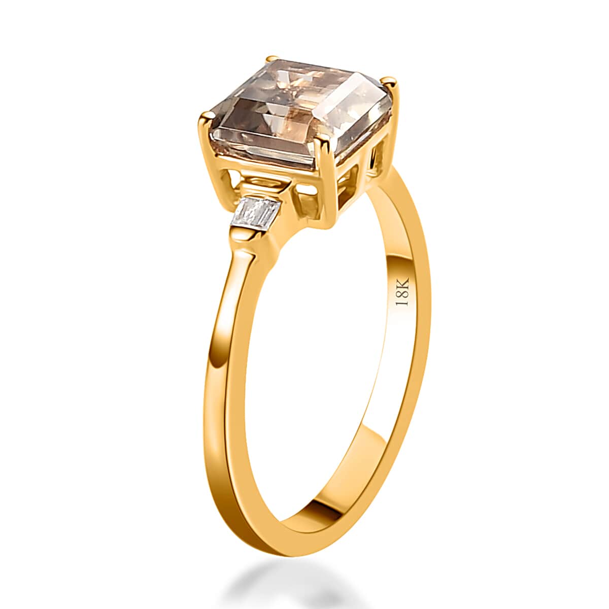 ILIANA 18K Yellow Gold AAA Turkizite and G-H SI Diamond Accent Ring 3 Grams 2.25 ctw image number 3
