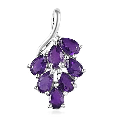 Amethyst Pendant in Sterling Silver 1.40 ctw