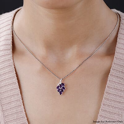 Amethyst Pendant in Sterling Silver 1.40 ctw
