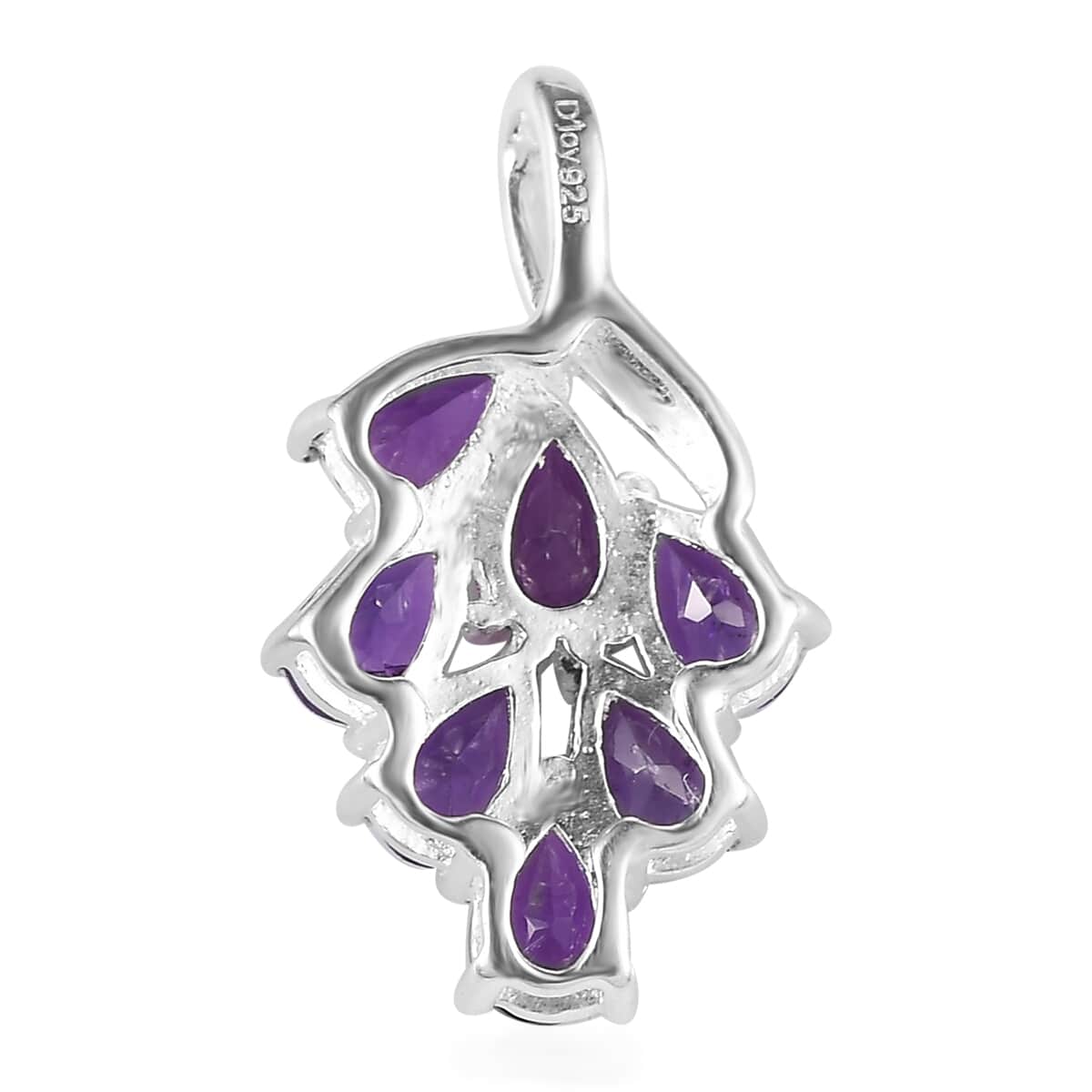 Amethyst Pendant in Sterling Silver 1.40 ctw image number 4