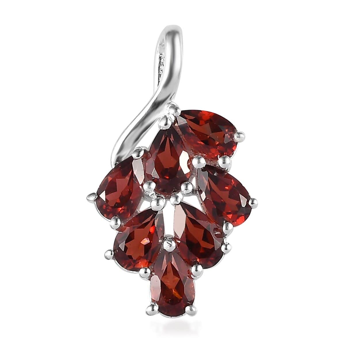 Mozambique Garnet Pendant in Sterling Silver 1.75 ctw image number 0