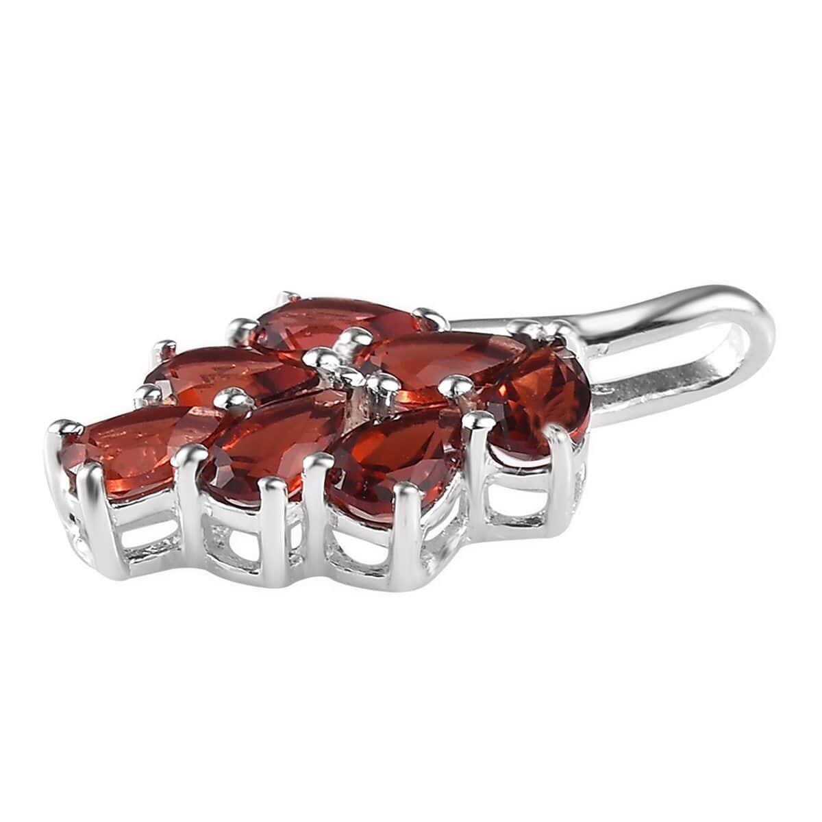 Mozambique Garnet Pendant in Sterling Silver 1.75 ctw image number 3