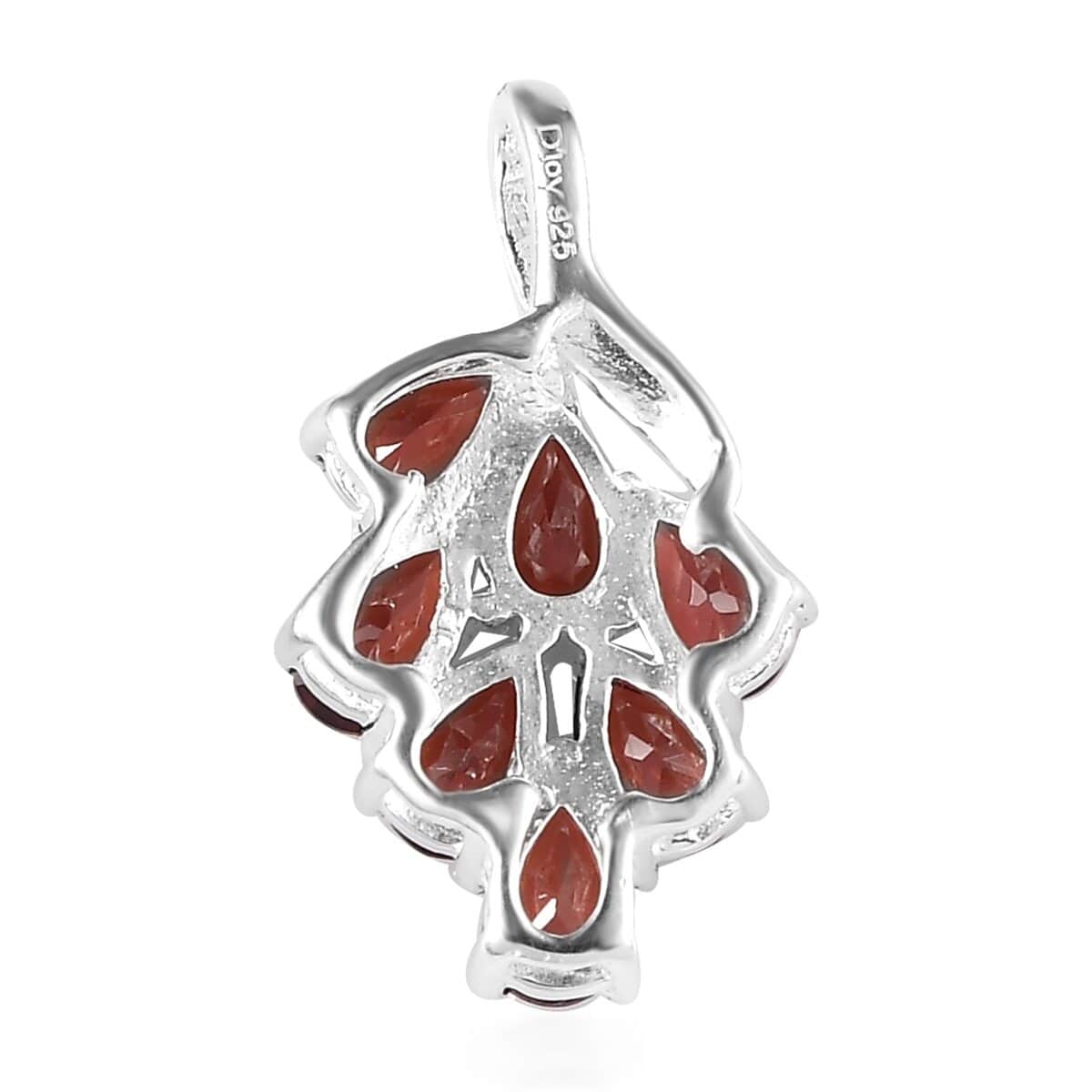 Mozambique Garnet Pendant in Sterling Silver 1.75 ctw image number 4