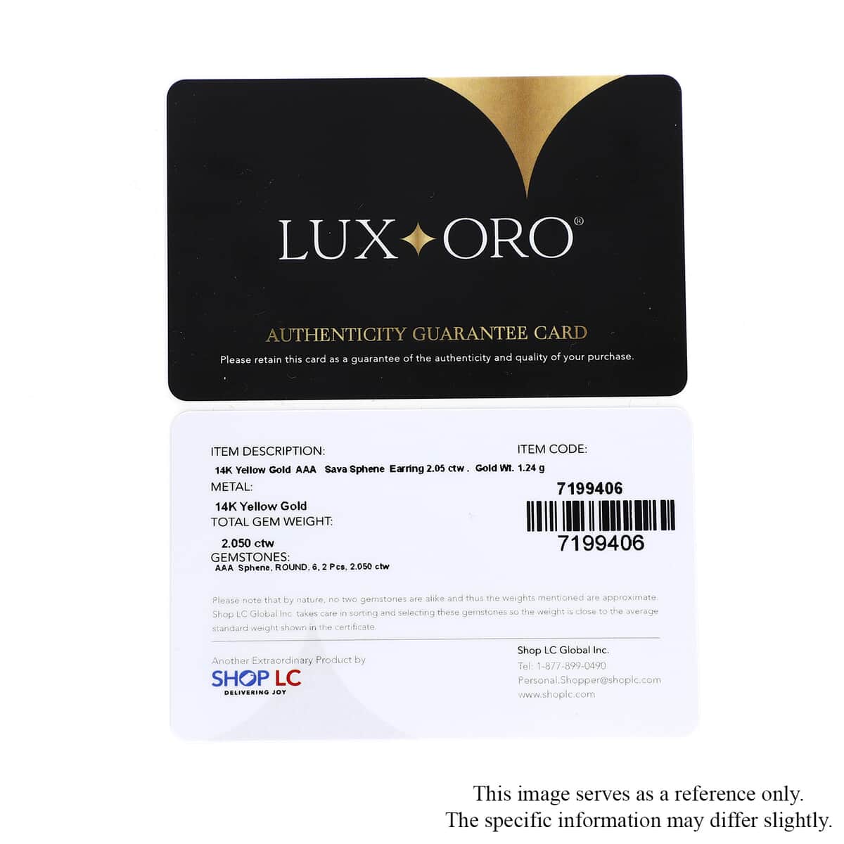 Certified Luxoro 14K Yellow Gold AAA Sava Sphene Solitaire Stud Earrings 2.05 ctw image number 5