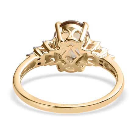 LUXORO 10K Yellow Gold Premium Natural Golden Tanzanite and Diamond Ring 2.25 ctw image number 4