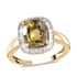 LUXORO 10K Yellow Gold Premium Natural Golden Tanzanite and Diamond Halo Ring 2.75 Grams 2.50 ctw image number 0