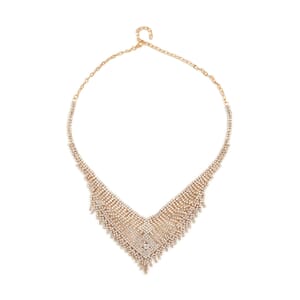 Austrian Crystal Waterfall Necklace in Goldtone 23.5 Inches