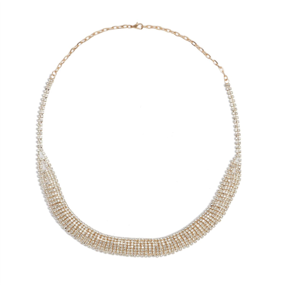 Austrian Crystal Necklace 24 Inches in Goldtone image number 0
