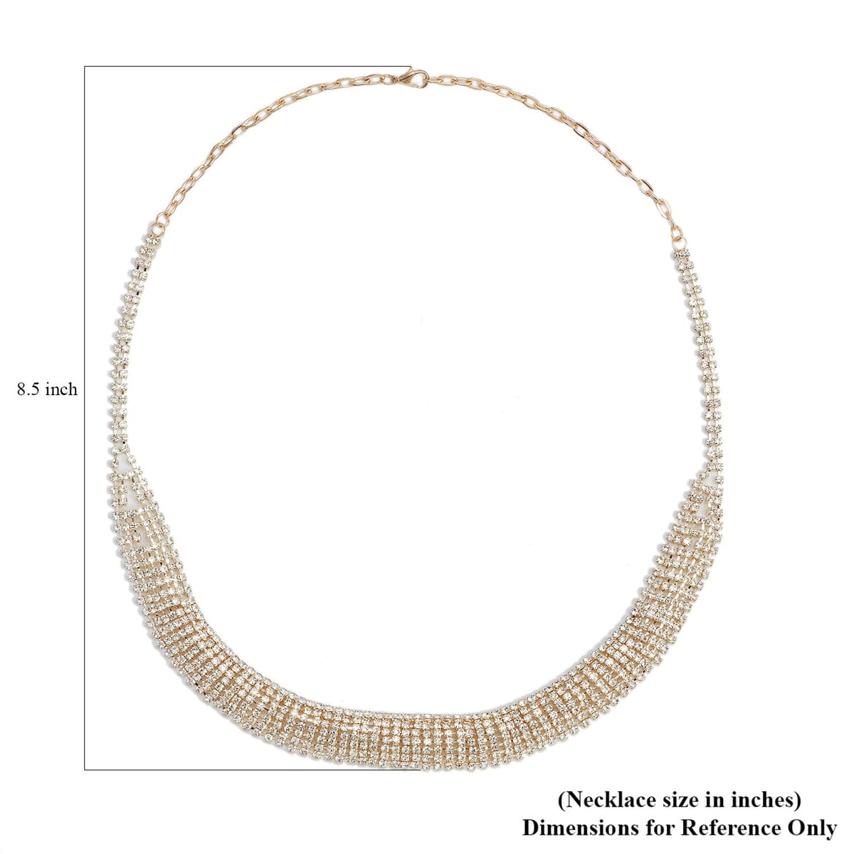 Austrian Crystal Necklace 24 Inches in Goldtone image number 4