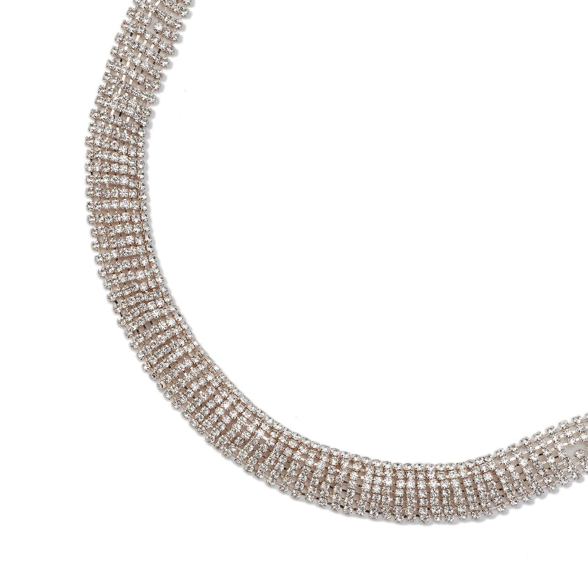 Austrian Crystal Necklace 24 Inches in Rosetone image number 3