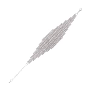 Austrian Crystal Sparkles Bracelet in Silvertone (7.50-9.50In)