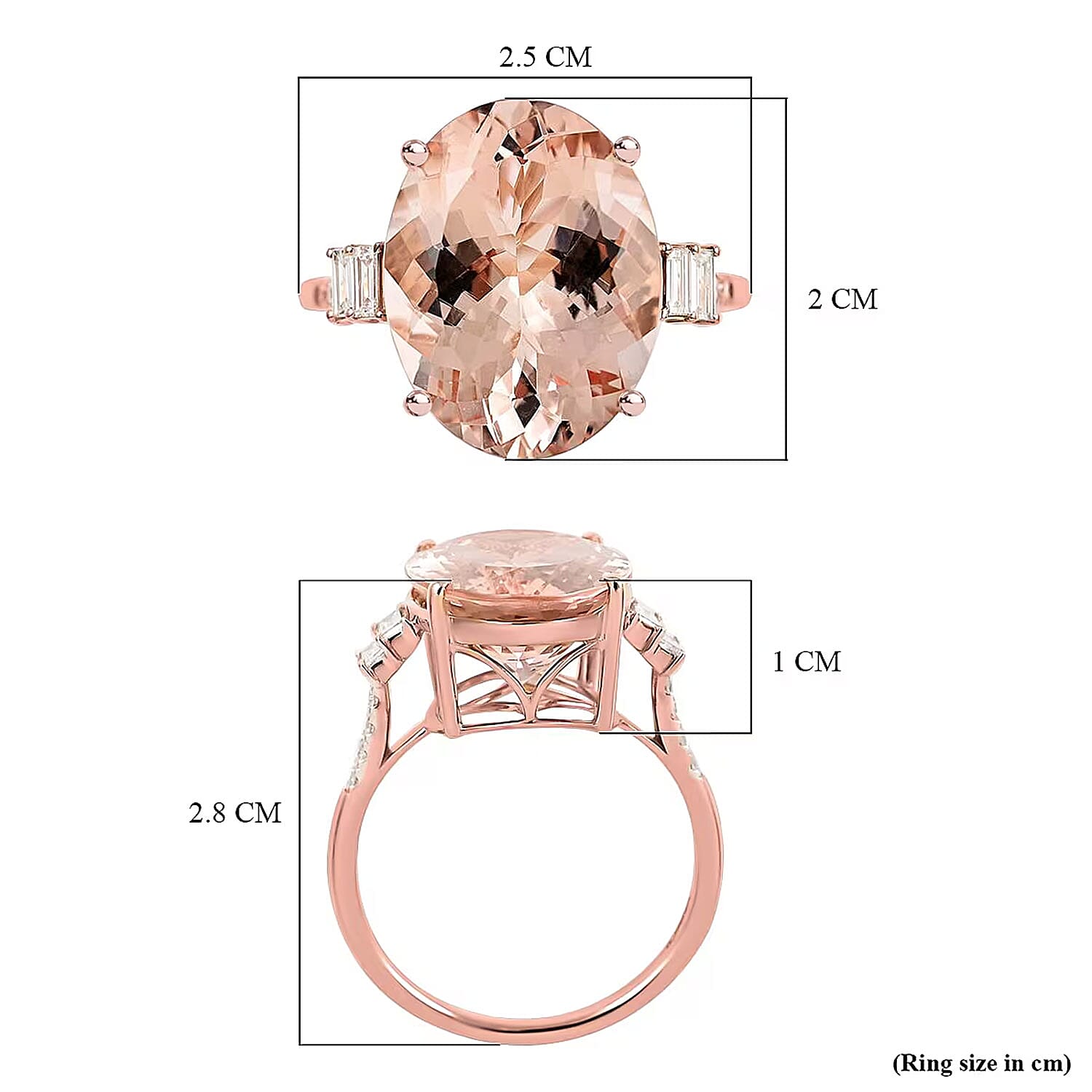 Certified and Appraised Iliana 18K Rose Gold AAA Marropino Morganite and G-H I1 Diamond Ring (Size 10.0) 8.00 ctw