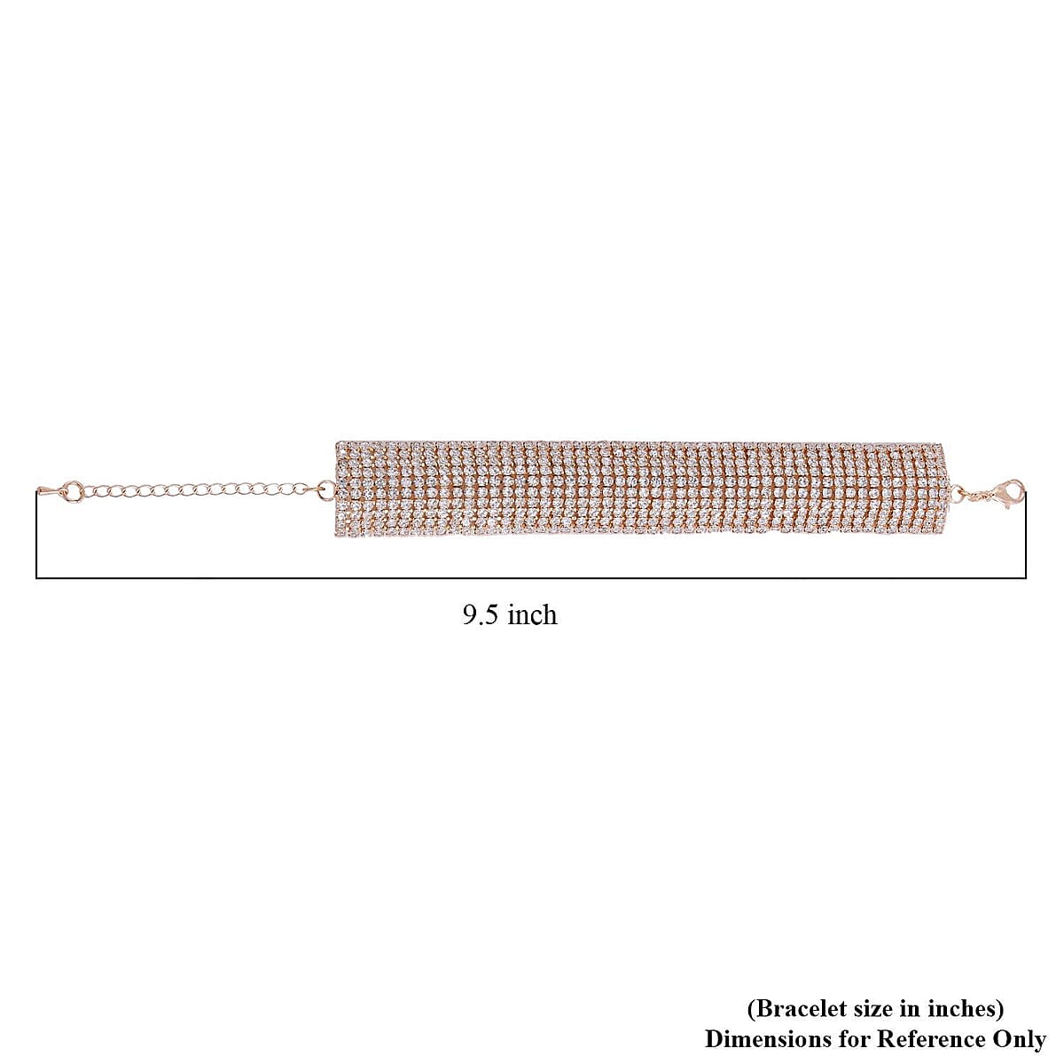 Austrian Crystal Carpet Design Bracelet in Goldtone (7.50-9.50In) image number 2