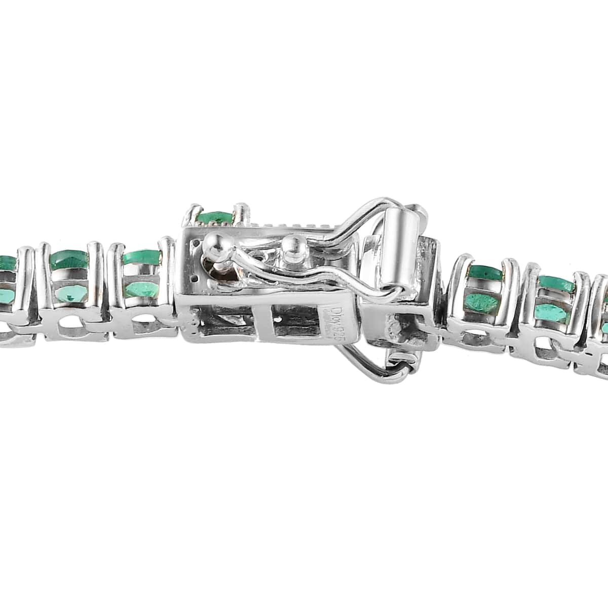 Ethiopian Emerald Tennis Bracelet in Platinum Over Sterling Silver (7.25 In) (11 g) 5.75 ctw image number 3