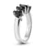 Natural Thai Black Spinel 5 Stone Ring in Stainless Steel (Size 8.0) 1.75 ctw image number 3