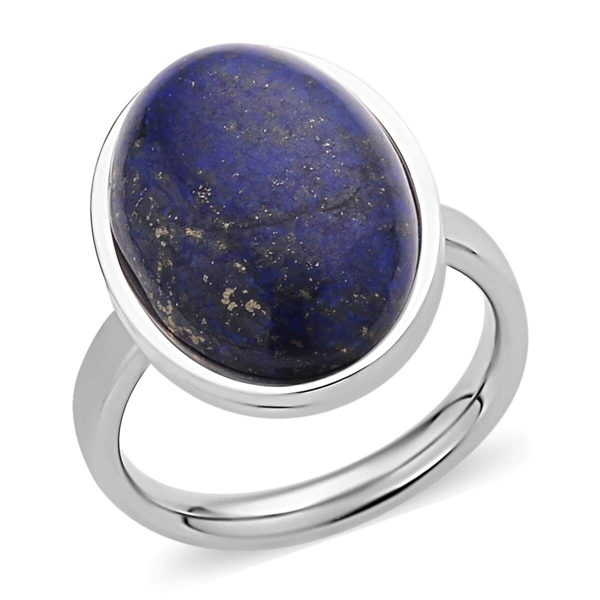 Lapis Lazuli Ring in Stainless Steel (Size 10.0) 10.00 ctw image number 0