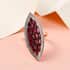 American Arizona Anthill Garnet and Natural White Zircon Elongated Ring in Vermeil Rose Gold Over Sterling Silver (Size 10.0) 3.00 ctw image number 1