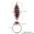 American Arizona Anthill Garnet and Natural White Zircon Elongated Ring in Vermeil Rose Gold Over Sterling Silver (Size 10.0) 3.00 ctw image number 5