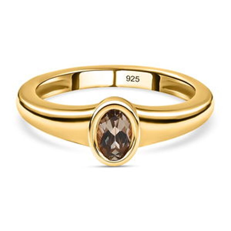 Turkizite 0.48 ctw Ring in Vermeil Yellow Gold Over Sterling Silver (Size 10)
