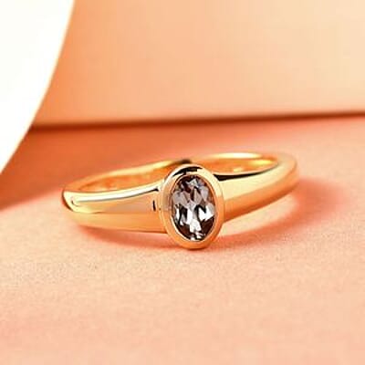 Turkizite 0.48 ctw Ring in Vermeil Yellow Gold Over Sterling Silver (Size 10)