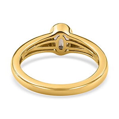 Turkizite 0.48 ctw Ring in Vermeil Yellow Gold Over Sterling Silver (Size 10)