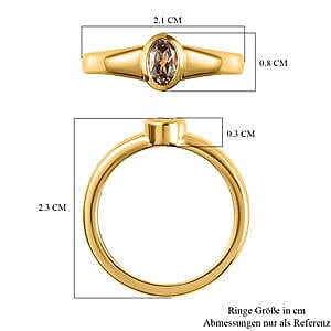 Turkizite 0.48 ctw Ring in Vermeil Yellow Gold Over Sterling Silver (Size 10)