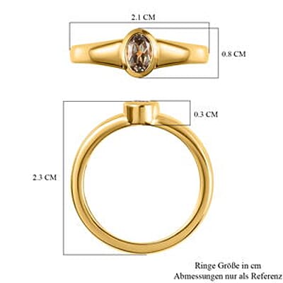 Turkizite 0.48 ctw Ring in Vermeil Yellow Gold Over Sterling Silver (Size 10)