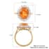 LUXORO 10K Yellow Gold Premium Jalisco Fire Opal and Diamond Snowflake Ring 3 Grams 3.80 ctw image number 5