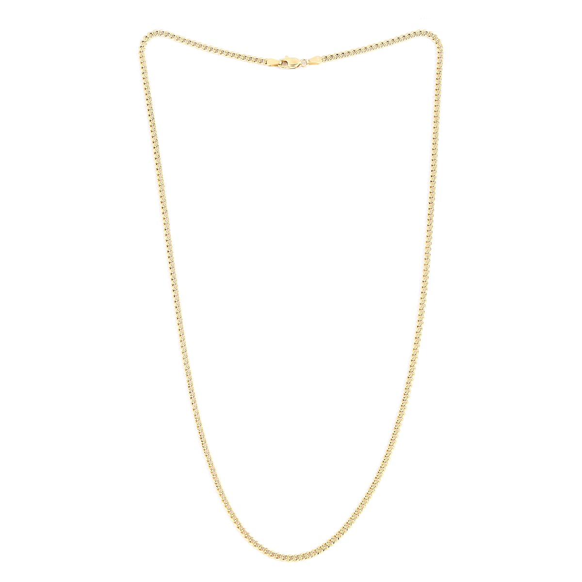 New York Closeout Deal Italian 14K Yellow Gold 3.3mm Miami Necklace 22 Inches 5.20 Grams image number 2