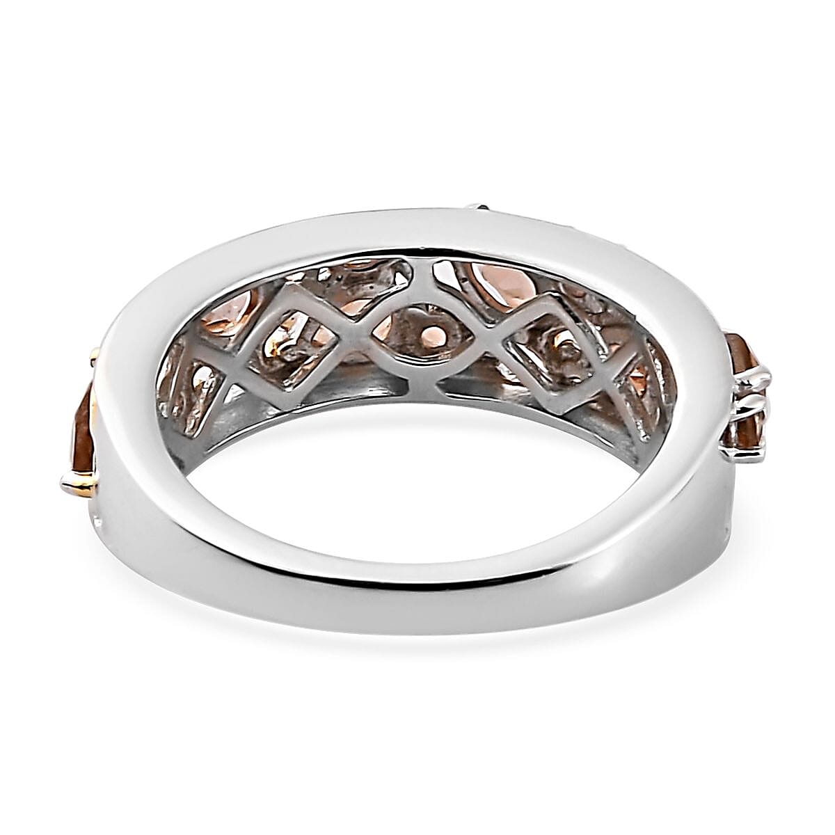 Jenipapo Andalusite Ring in Vermeil Yellow Gold and Platinum Over Sterling Silver (Size 9.0) 1.15 ctw image number 4