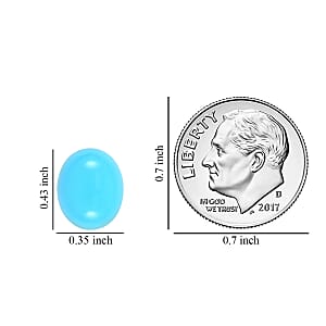 AAAA Sleeping Beauty Turquoise (Ovl 11x9 mm) 2.50 ctw, Loose Gem, Loose Gemstones For Jewelry Making, Jewelry Stones
