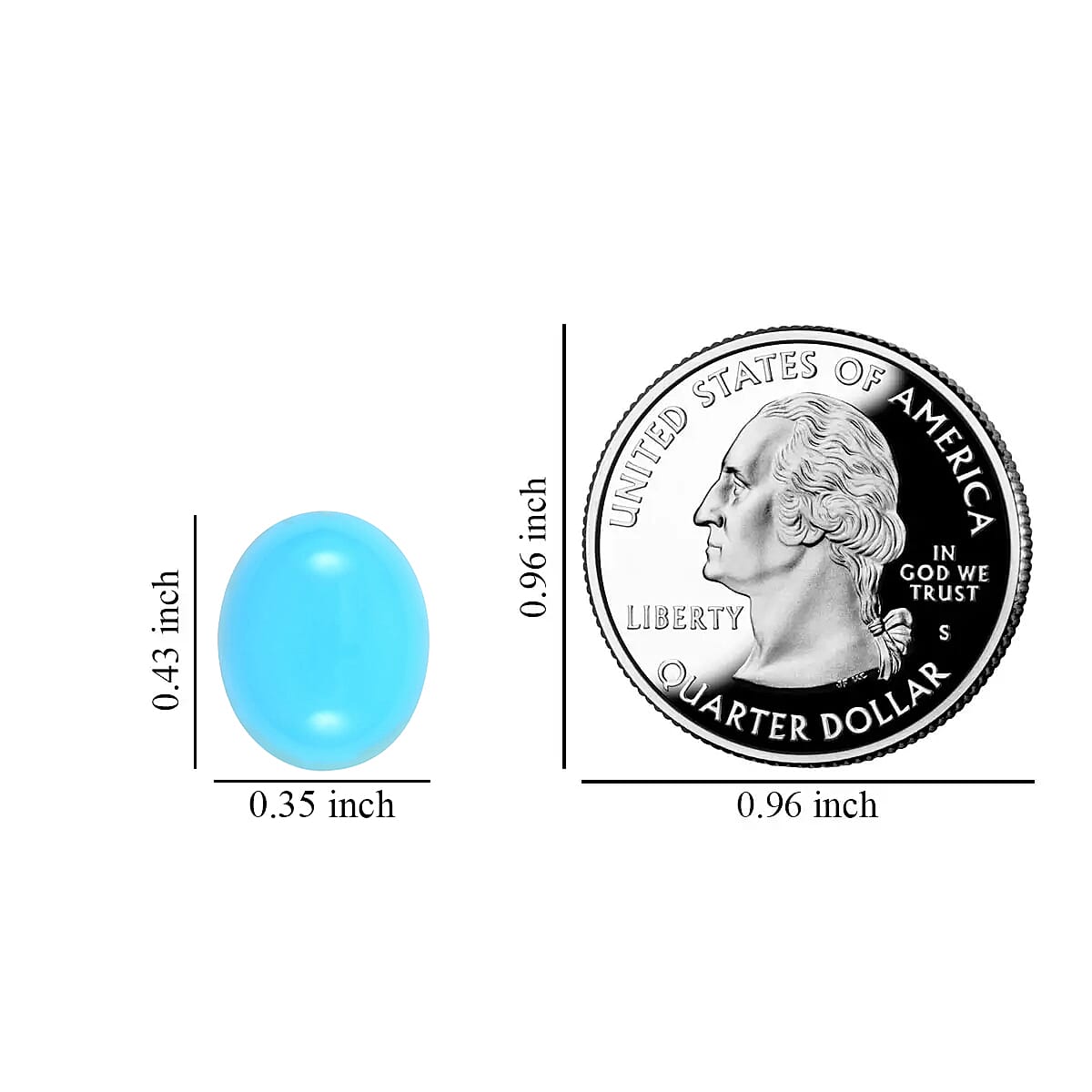 AAAA Sleeping Beauty Turquoise (Ovl 11x9 mm) 2.50 ctw, Loose Gem, Loose Gemstones For Jewelry Making, Jewelry Stones