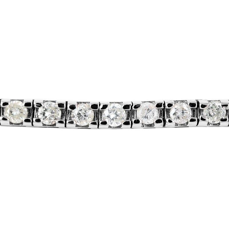 NY Closeout 14K White Gold Diamond Classic Tennis Bracelet (7.00 In) 8.90 Grams 2.00 ctw