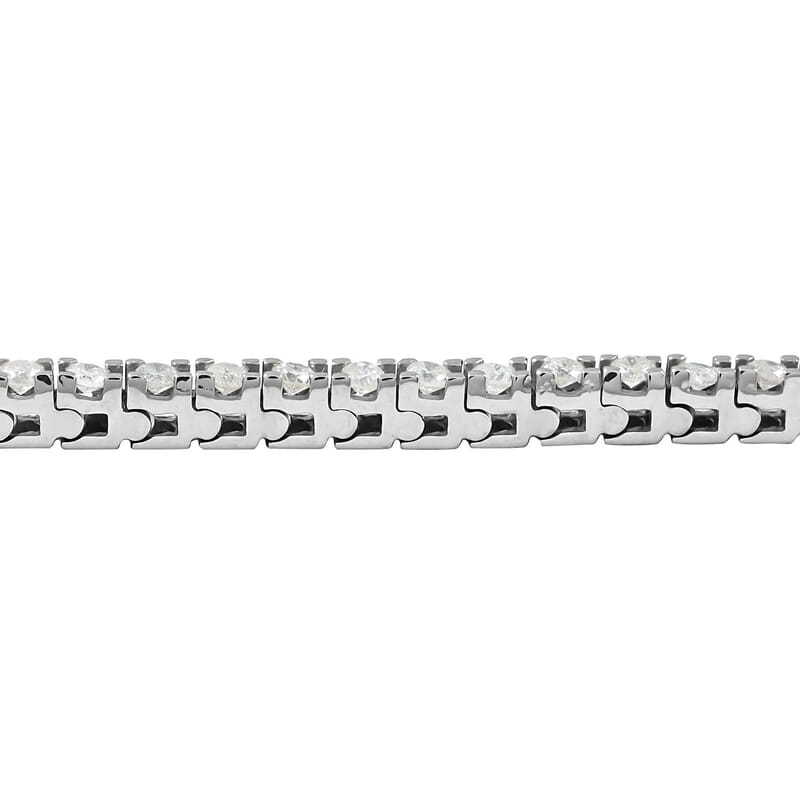 NY Closeout 14K White Gold Diamond Classic Tennis Bracelet (7.00 In) 8.90 Grams 2.00 ctw