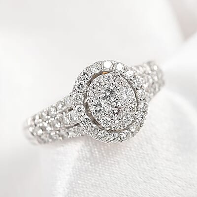 NY Closeout 14K White and Yellow Gold G-H I1 Diamond Ring (Size 10.0) 4.05 Grams 1.00 ctw