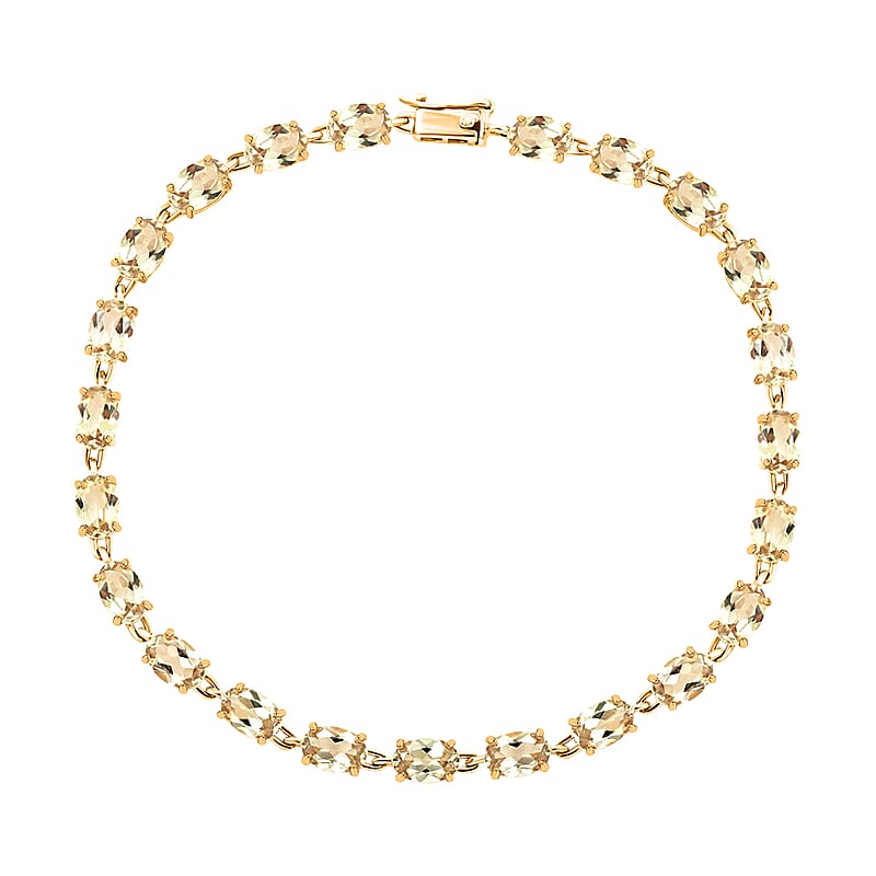 14K Yellow Gold AAA Turkizite Bracelet (7.50 In) 10.35 ctw